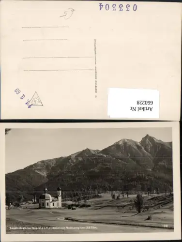 660228,Foto Ak Seekirchlein b. Seefeld i. Tirol mit Reitherspitze