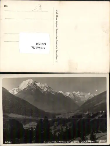 660294,Foto Ak Stubaital Habicht Zuckerhütl Neustift im Stubaital