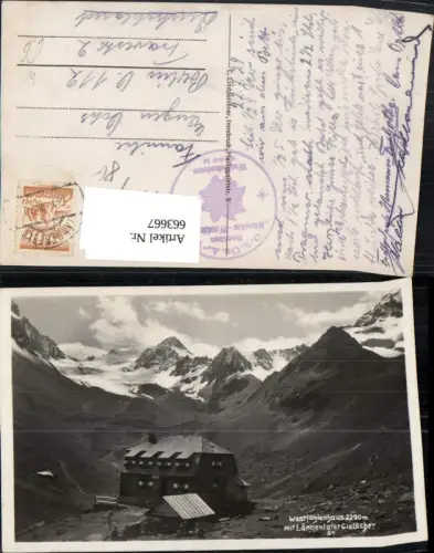 663667,St. Sigmund im Sellrain Westfalenhaus mit Längentaler Gletscher