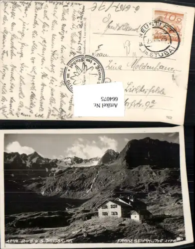 664075,Foto Ak Franz-Senn-Hütte Neustift im Stubaital