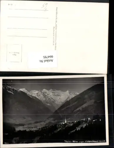 664795,Foto Ak Telfes im Stubai geg. Stubaiergletscher pub Much Heiss 2682
