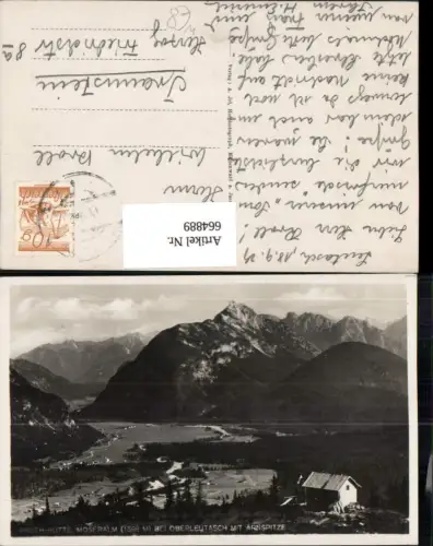 664889,Foto Ak Rauth-Hütte Moseralm b. Oberleutasch m. Ärnspitze Leutasch
