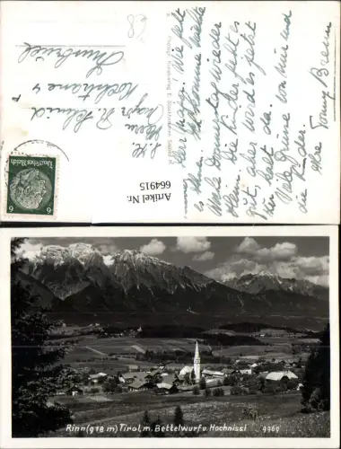 664915,Foto Ak Rinn m. Bettelwurf u. Hochnissl