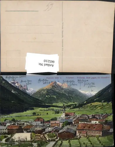 665210,Fulpmes i. Stubaital Blick geg. die Gletscher