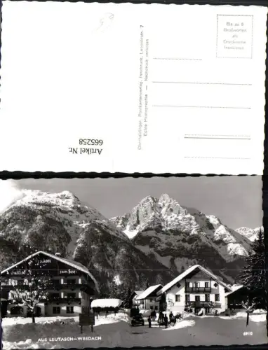 665258,Foto Ak Leutasch Weidach Winteransicht