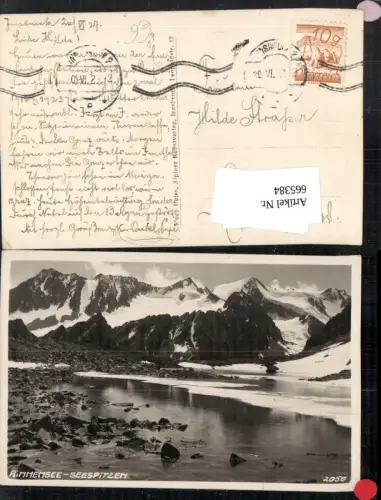 665384,Foto Ak Rinnensee Seespitzen Neustift im Stubaital pub Much Heiss 2050