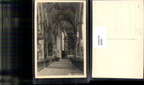 665667,Foto Ak Hall i. Tirol Pfarrkirche Innenansicht