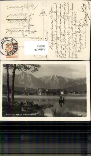 665942,Foto Ak Seefeld i. Tirol m. Wettersteingebirge