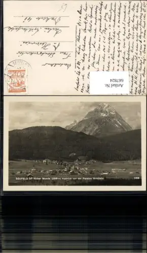 667824,Seefeld i. Tirol mit Hoher Munde Ausblick v. d. Pension Waldheim