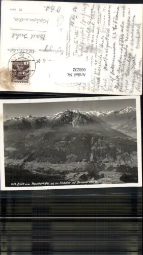 668232,Foto Ak Patsch Blick v. Patscherkofel a. d. Stubaier u. Brennerstraße