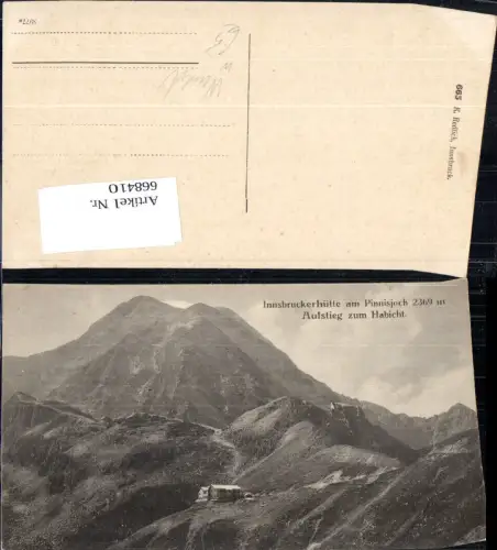 668410,Neustift im Stubaital Innsbrucker Hütte a. Pinnisjoch Aufstieg zum Habicht