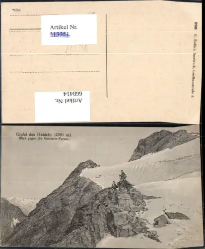 668414,Neustift im Stubaital Gipfel a. Habicht Blick geg. Oetztaler Ferner