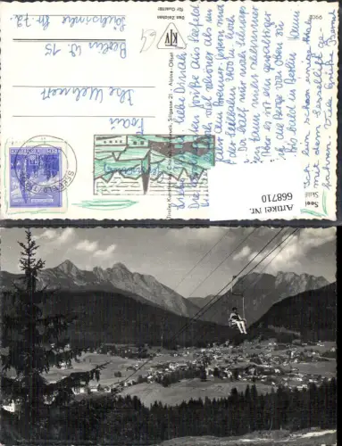 668710,Foto Ak Seefeld i. Tirol Skilift Gschwandkopf Sessellift