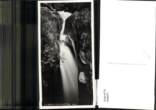 668891,Foto Ak Aus Wattens Unterinntal Wasserfall