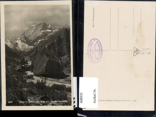 668933,Foto Ak Neustift im Stubaital Habicht Am Weg zur Innsbruckerhütte