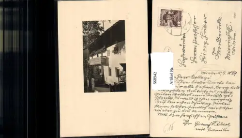 668942,Foto Ak Mieders Ansicht Haus Pension