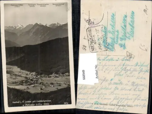668949,Foto Ak Seefeld i. Tirol m. Lechtaleralpen u. Pettneuer Riffler