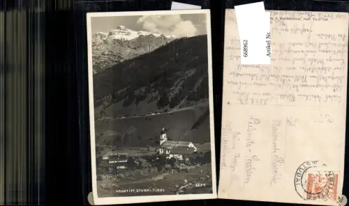 668962,Foto Ak Neustift im Stubaital Ansicht mit Kirche pub A. Stockhammer 6254