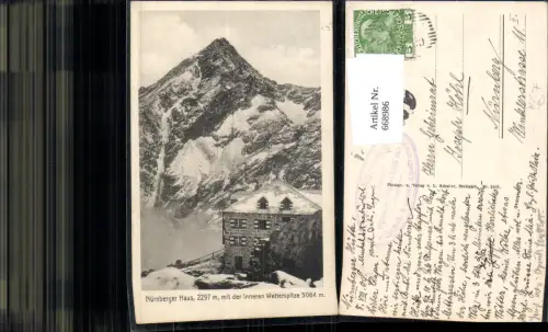 668986,Neustift im Stubaital Nürnberger Hütte Haus mit der Inneren Wetterspitze