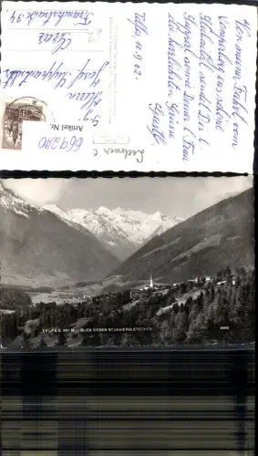 669240,Foto Ak Telfes im Stubai Blick geg. Stubaiergletscher