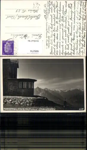 669274,Foto Ak Innsbruck Igls Patscherkofel Schutzhaus m. Stubaier Alpen pub Much Heiss 668