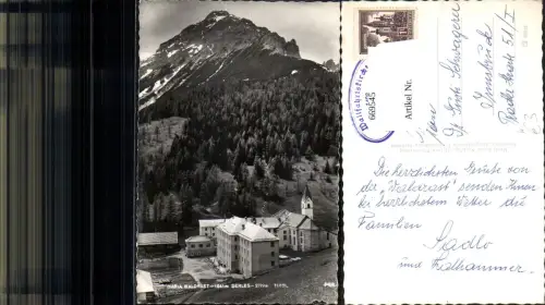 669545,Foto Ak Mühlbachl in Tirol Maria Waldrast Serles