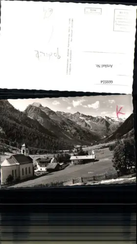 669554,Foto Ak Gschnitz Ansicht m. Kirche