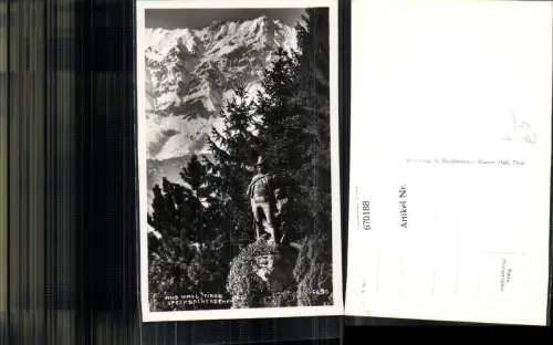 670188,Foto Ak Hall i. Tirol Speckbacherdenkmal pub A. Stockhammer 6690