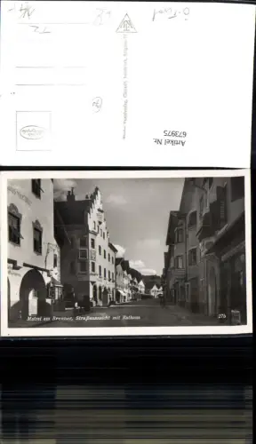 673975,Foto Ak Matrei a. Brenner Straßenansicht mit Rathaus