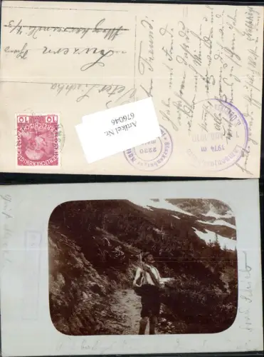 676046,seltene Foto-AK Bergsteiger Neustift im Stubai Fulpmes Kalkkögl Stp. Adolf Pichlerhütte