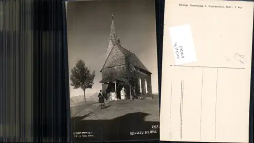 676262,Foto-AK Windegg bei Hall in Tirol Kapelle Frau pub Stockhammer 5422
