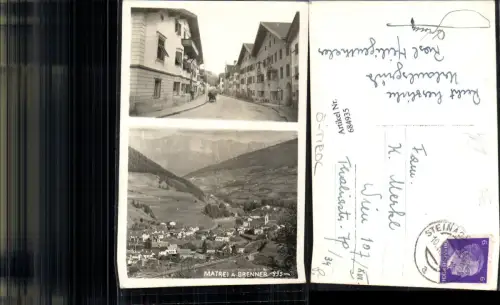 684935 seltene AK Matrei am Brenner Gasthaus Straßenansicht