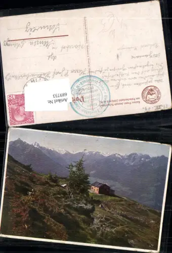 689733 Innsbruck Patscherkofel Kaiser Franz Joseph Schutzhaus Stp. Touristen-Club Innsbruck Wilten