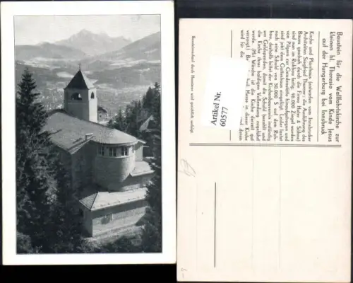 60577,Foto AK Kirche auf der Hungerburg in Innsbruck