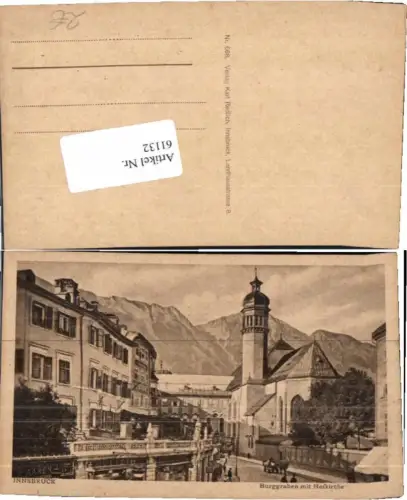 61132,Innsbruck Burggraben Hofkirche 1920
