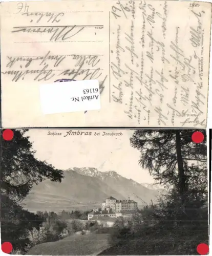61163,Schloss Ambras b. Innsbruck Amras Waldpartie 1908