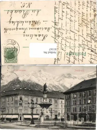 61167,Innsbruck Rudolfsbrunnen Brunnen 1900