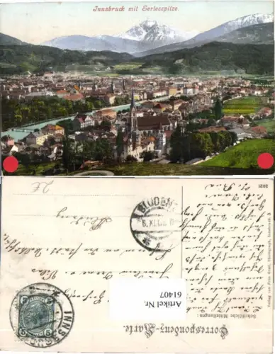 61407,Innsbruck m. Serlesspitze 1905
