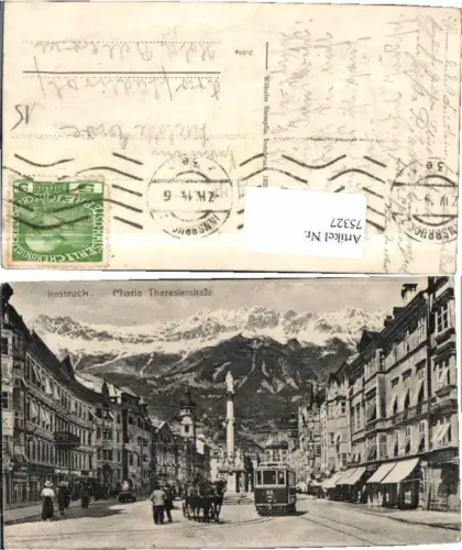 75327,Innsbruck Maria Theresienstrasse Strassenbahn Nr 44 Kutsche