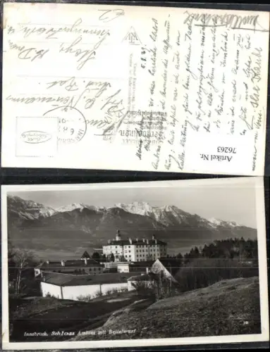 76263,Innsbruck Schloss Ambras mit Bettelwurf 1939