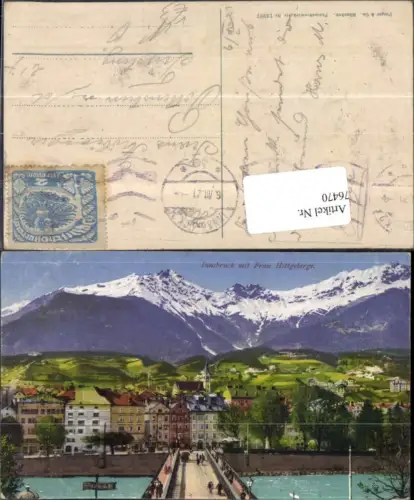 76470,Innsbruck mit Frau Hittgebirge 1921 pub Purger Co 13987
