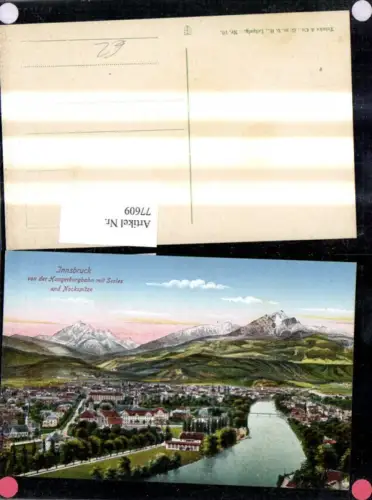 77609,Innsbruck v. d. Hungerburgbahn m. Serles u. Nockspitze
