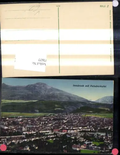 77677,Innsbruck m. Patscherkofel pub Ottmar Zieher Z 1748