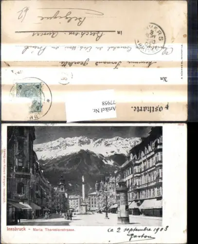 77958,Innsbruck Maria Theresienstrasse Litfaßsäule 1903
