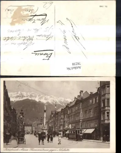 78238,Innsbruck Maria Theresienstrasse geg. Nordkette Strassenbahn Kutsche