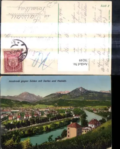 78249,Innsbruck geg. Süden m. Serles u. Habicht pub Ottmar Zieher Z 2172
