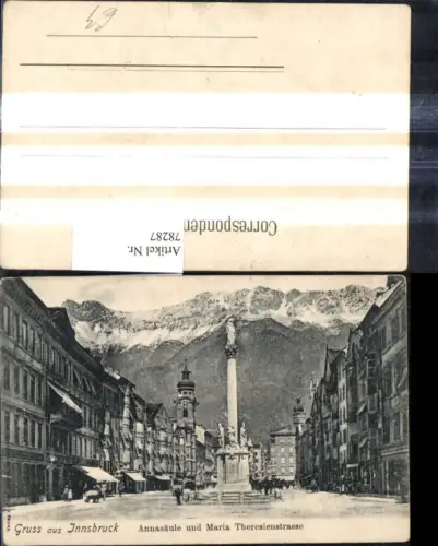 78287,Gruss a. Innsbruck Maria Theresienstrasse Annasäule