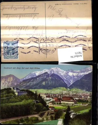 78371,Innsbruck m. Berg Isel u. Stift Wilten pub Purger Co 10777