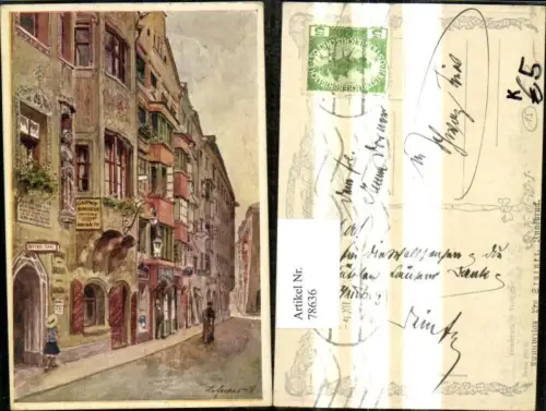 78636,Künstler Ak Hofecker Innsbruck Hofgasse