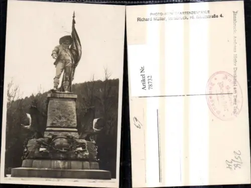 78732,Foto Ak Innsbruck Andreas Hofer Denkmal a. Berg Isel
